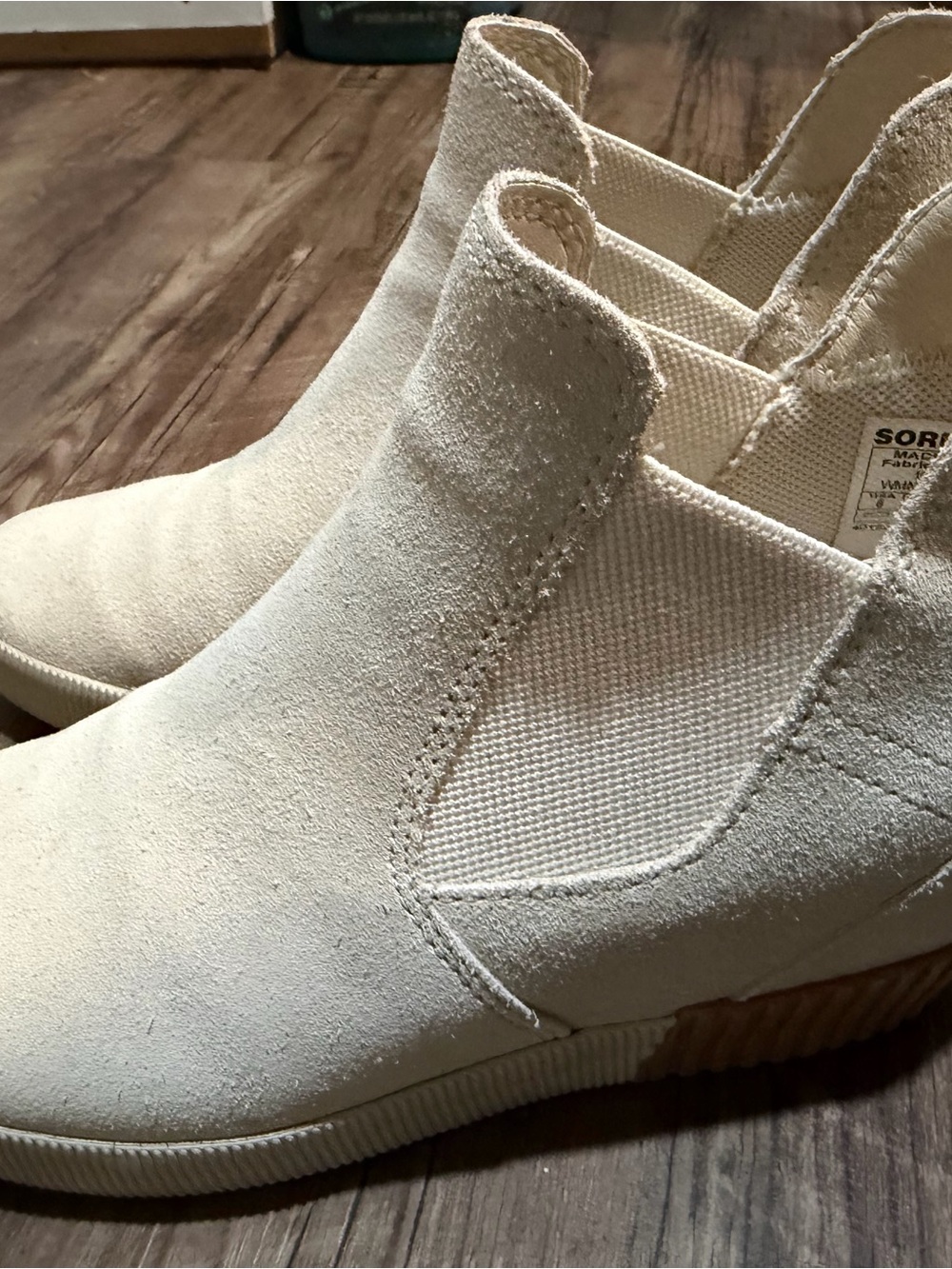 Sorel Cream Wedge Chelsea Ankle Boot